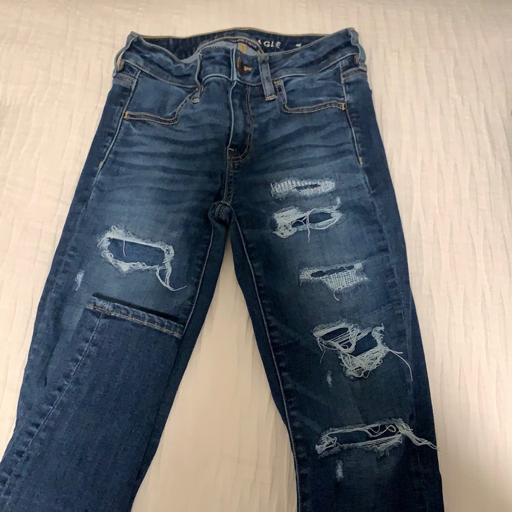 Ripped (With Patch Underneath) Ae Jeans. - image 1